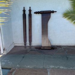 Antique Bed Posts And Base Board 