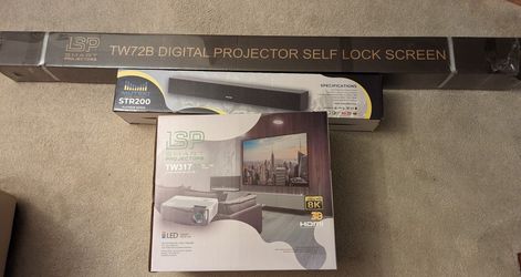 Smart Projector With Sound Bar 