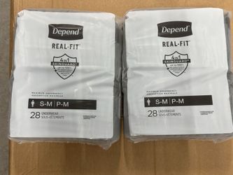 Brand New Depend Real Fit Mens S M Underwear 52 Count Packages Are Sealed