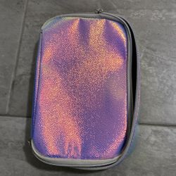 cute purple and pink sparkly portable handbag
