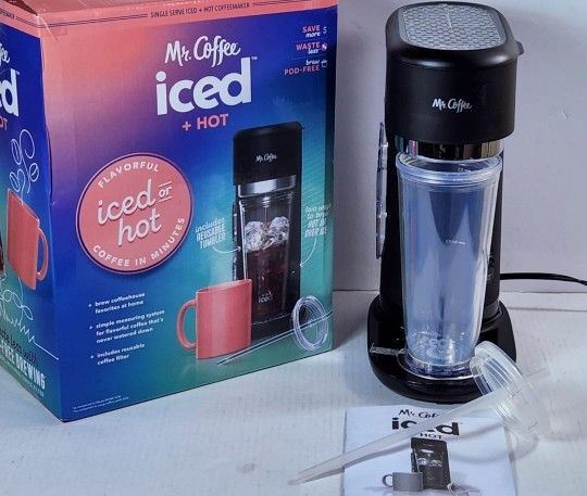 Mr. Coffee Iced and Hot Coffee Maker, Single Serve Machine #954
