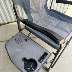 Fold Out Chair With Side Table 