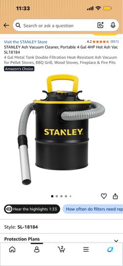 Fire place vacuum