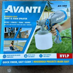 Avanti Electric Paint Sprayer, Unopened Box, Brand New.  Good For Paint Or Stain. Nuevo.