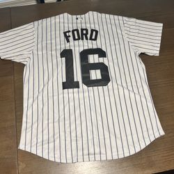 Whitey Ford New York Yankees Baseball New Adult Large Fast Ship MLB Jersey L HOF