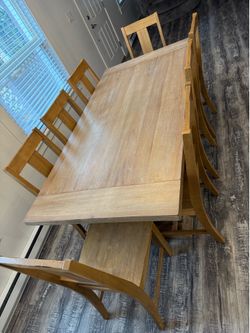 Dining table and chairs