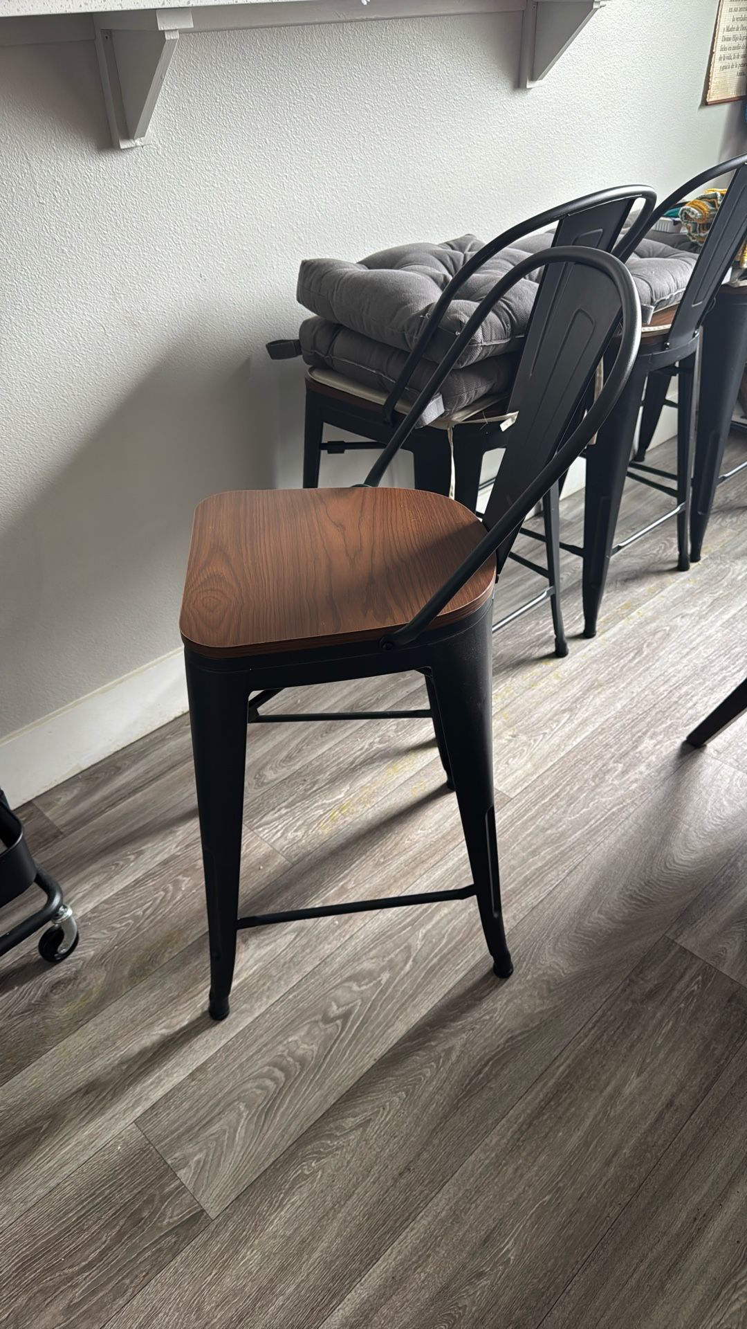 Counter Stool With Metal Frame