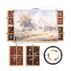 New   ROBUD Puzzle Board with Drawers and Lid, Portable Puzzle Table for Adults, 