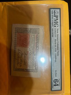 Colonial 3 shillings PMG 64
