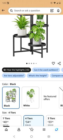 New In Box 4 Tier Plant Stand $25