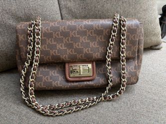 Karl Lagerfeld Paris Monogram Chain Shoulder Bag