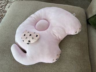 Pink elephant baby pillow positioner