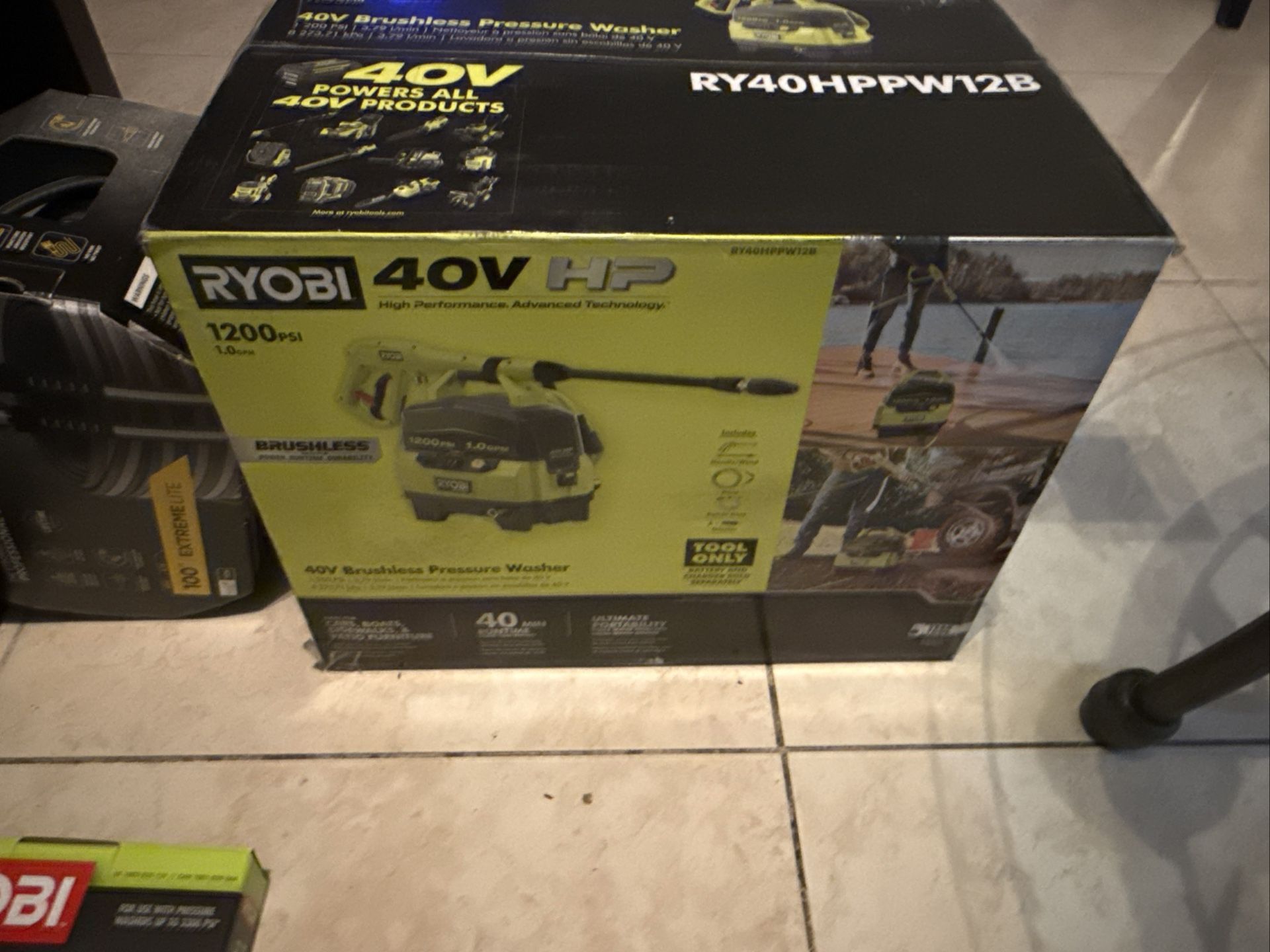 Ryobi RY40HPPW12B 40V 1200 PSI Pressure Washer TOOL ONLY (A)