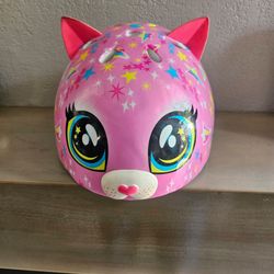 Kids Pink Cat Bike Helmet