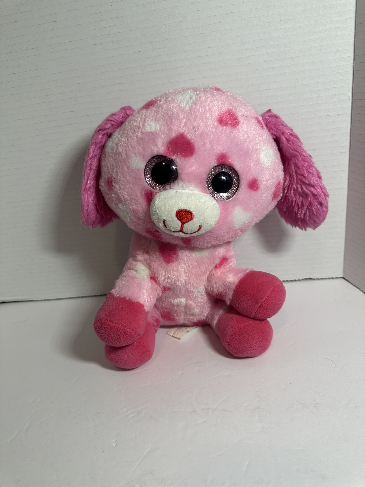 Best Made Toys Valentines Day Dog Plush 10" Pink Hearts Puppy Stuffed Animal...
