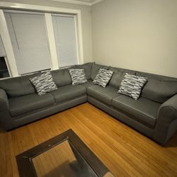 Grey Sectional Slightly Used. 