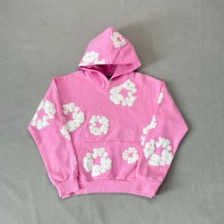 Denim Tear Hoodie - Pink