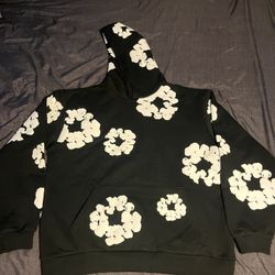 Denim Tears Cotton Wreath Hoodie black 