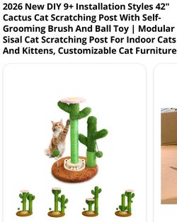 Cat scratching and grooming post 42” new