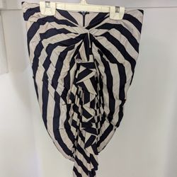 Women's Eva Franco Anthropologie Black/Tan Knee Length Ruched Skirt size 2