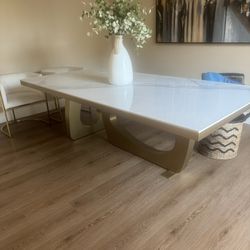 Large Marble Top Dining Table From Furniture City