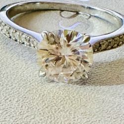 3CT Moissanite Engagement Ring Size 9