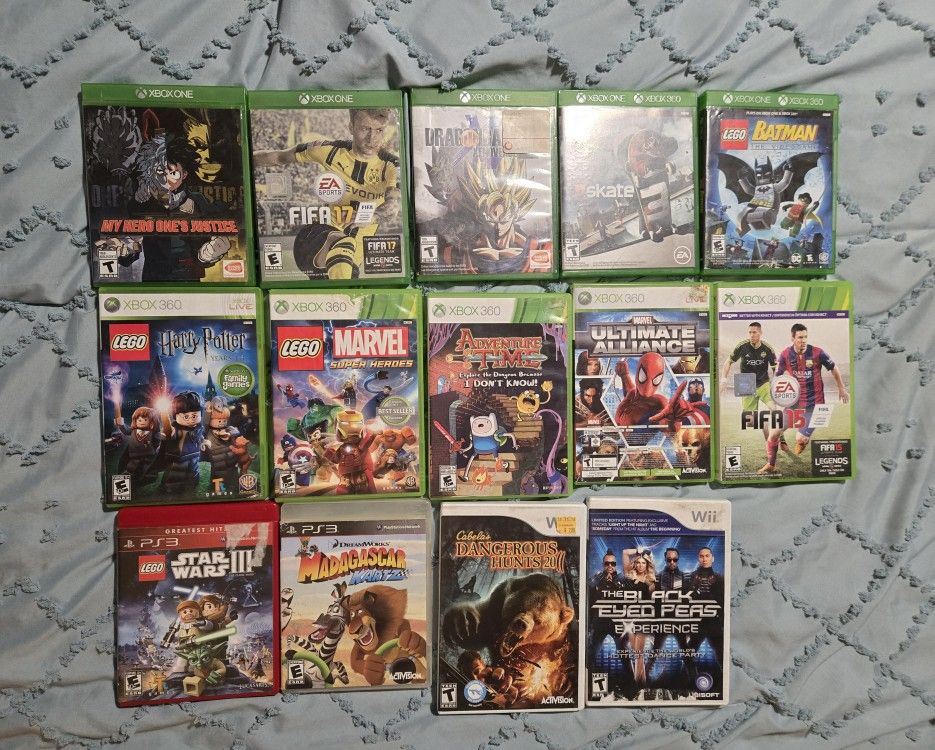 Xbox one, Xbox 360, ps3, wii GAMES
