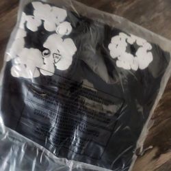 Black Medium Denim Tear Hoodie 