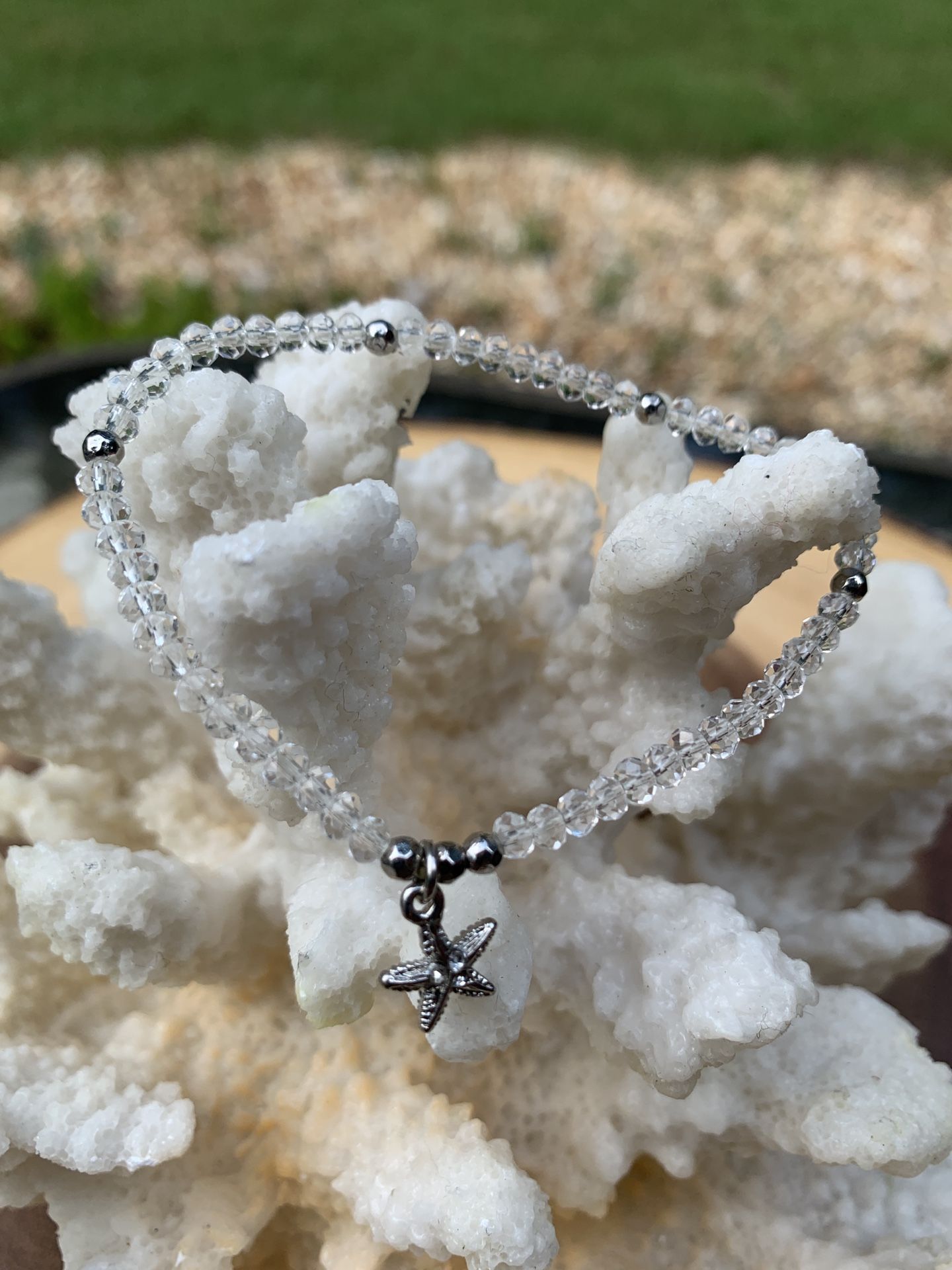 Crystal Starfish Stretch Bracelet or Anklet