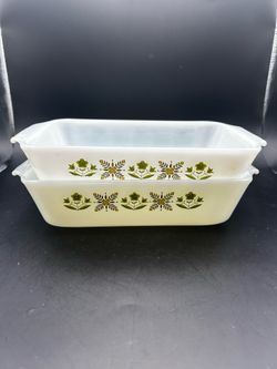 Vintage fire king baking dishes