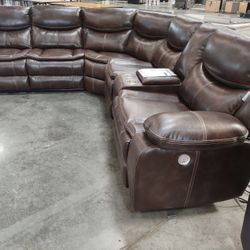 New Power Recliner Sectional Sofa With Three Power Recliner’s On Sale Now Don’t Miss
