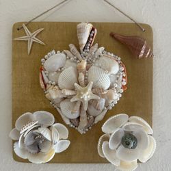 Handmade Shell Heart Hanging