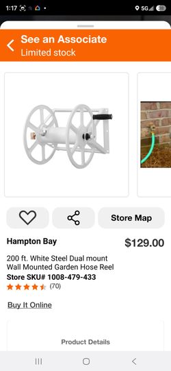 Hampton Bay 200 ft Wall Mounted Hose Reel