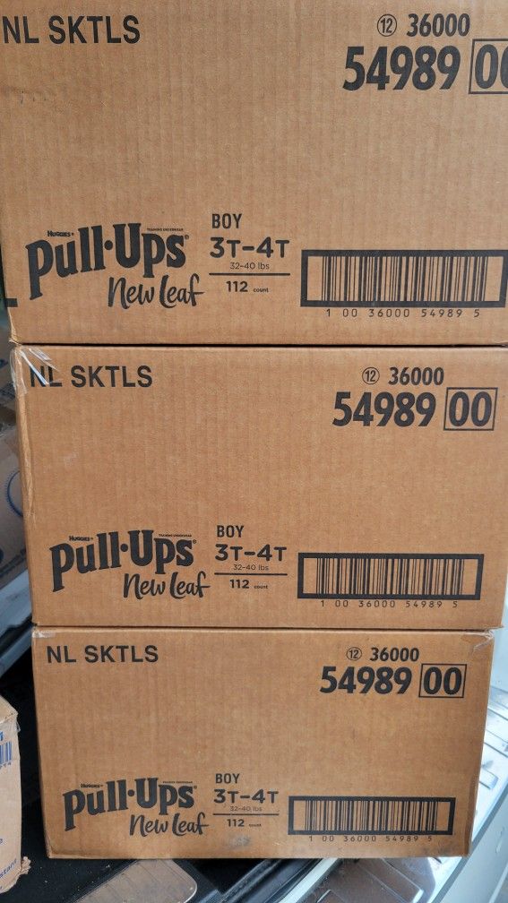 PULL UPS BOY 3T-4T  EACH BOX $30.00 FIRM ON PRICE WILL NOT REPLY TO IS IT STILL AVAILABLE SEND MESSAGE WHEN YOU ARE READY TO COME 