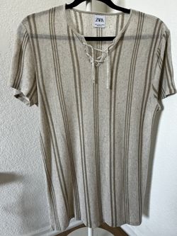 Zara Men’s Clothing Tops & Linen Pants