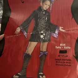 Girl Costume Spider Geisha Size 7-8