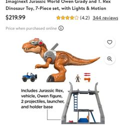 Imaginext Jurassic World Dinosaur Toy And Stand 