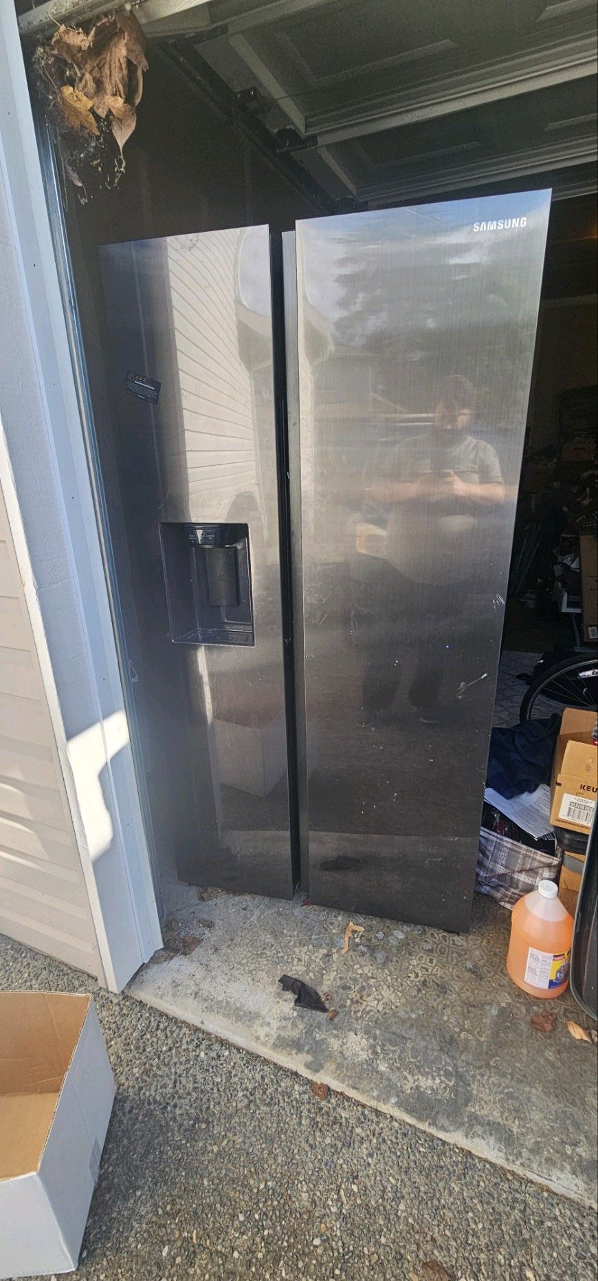 Samsung Stainless Steel Side By Side Fridge And Freezer