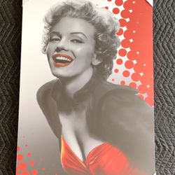 Marilyn Monroe Red Dots 24in x36 In Canvas Wall Art by Chris Consani