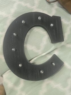 Wooden Light Up Letter C