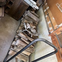 Storage Rack With Wood Logs