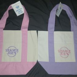 Trader Joe’s Mini Pastel Canvas Tote Bags