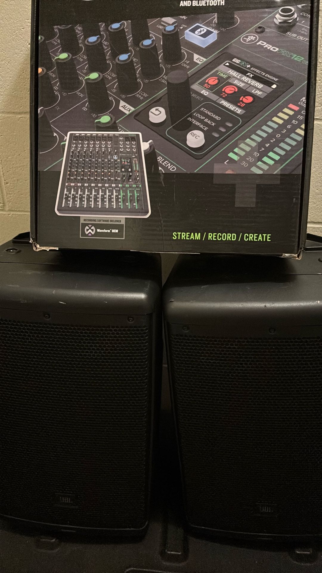 JBL Speaker and Mixer