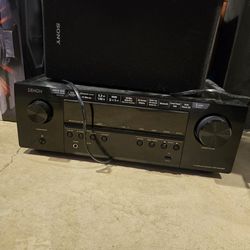 Dennon Receiver and Sony Speakers