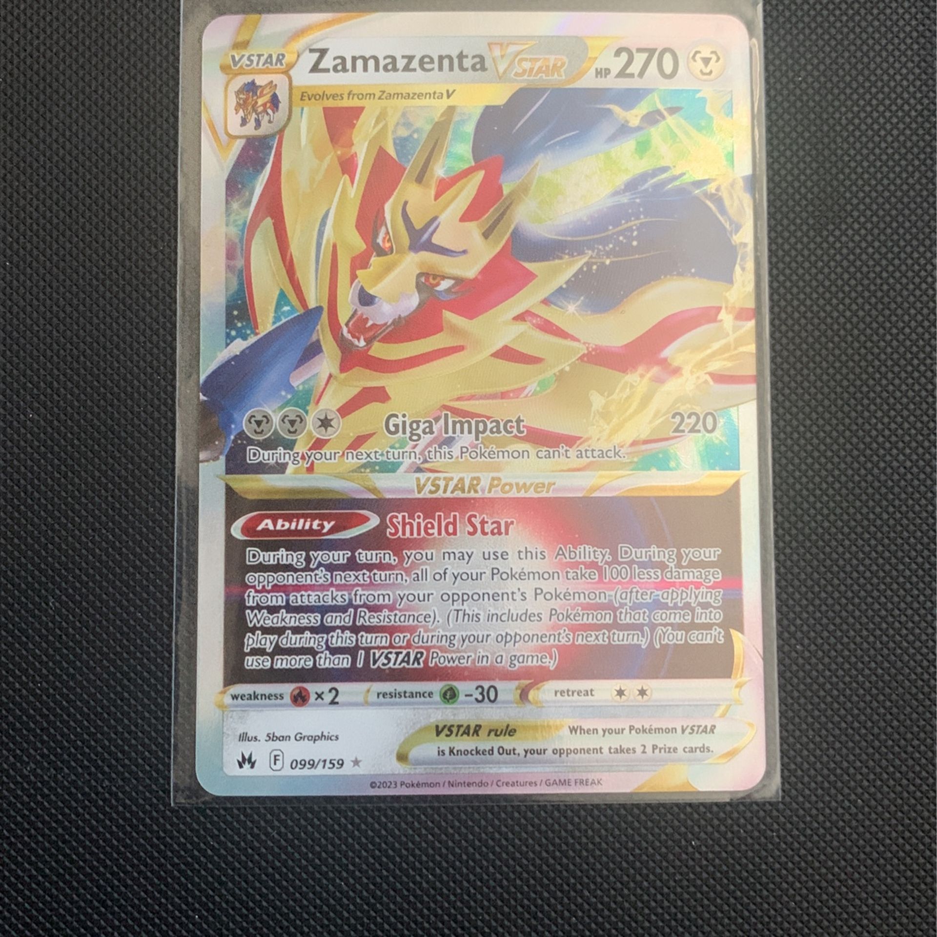 Zamazenta VSTAR - Crown Zenith (CRZ) Pokemon Card Single