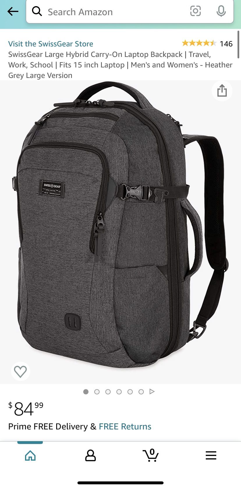 Swiss Gear Hybrid Carry-On Backpack