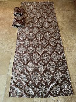Chris Madden JCP Curtains, Home Collection Brown and Gold 102 Inch by 40 Inch , 3 Panels.
