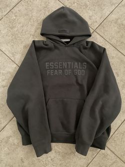 dark grey essentials hoodie
