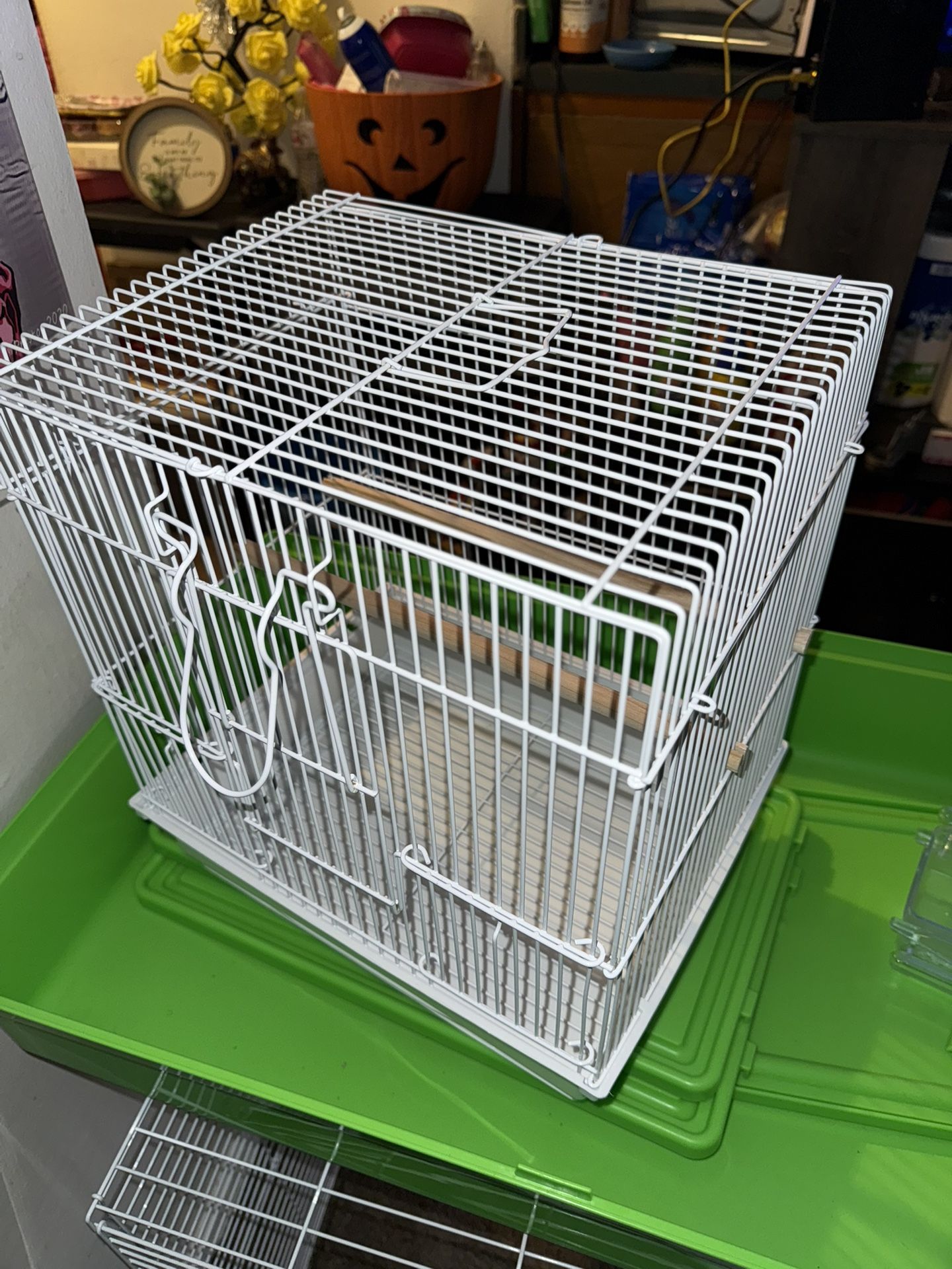Brand new buggie parakeet cage With food and treats