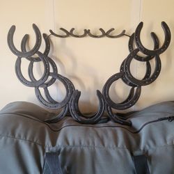 Custom Made Horseshoe Wine Rack